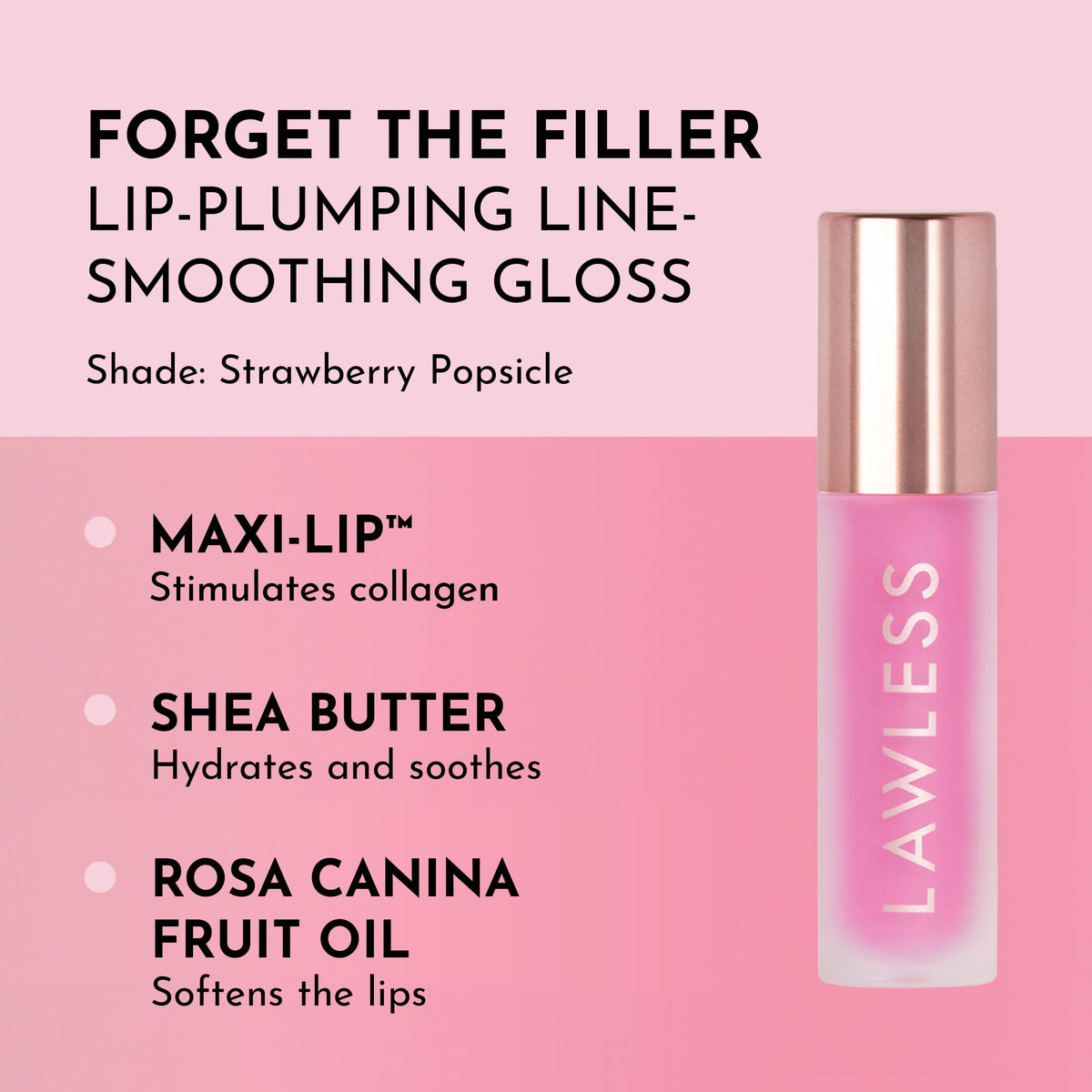 Close-up of Lawless lip gloss applicator