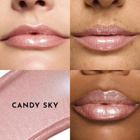 Close-up of Lawless lip gloss texture on lips