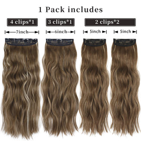 Close-up of LEEONS Clip-in Hair Extensions clips