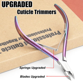 Close-up of LePinko cuticle nippers with sharp blades