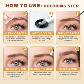 Close-up of light brown lashes after using WEILNELL kit