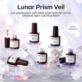 Close-up of light purple cat eye gel polish from modelones