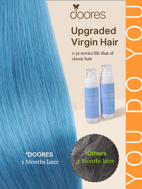 Close-up of lightweight tape in hair extensions