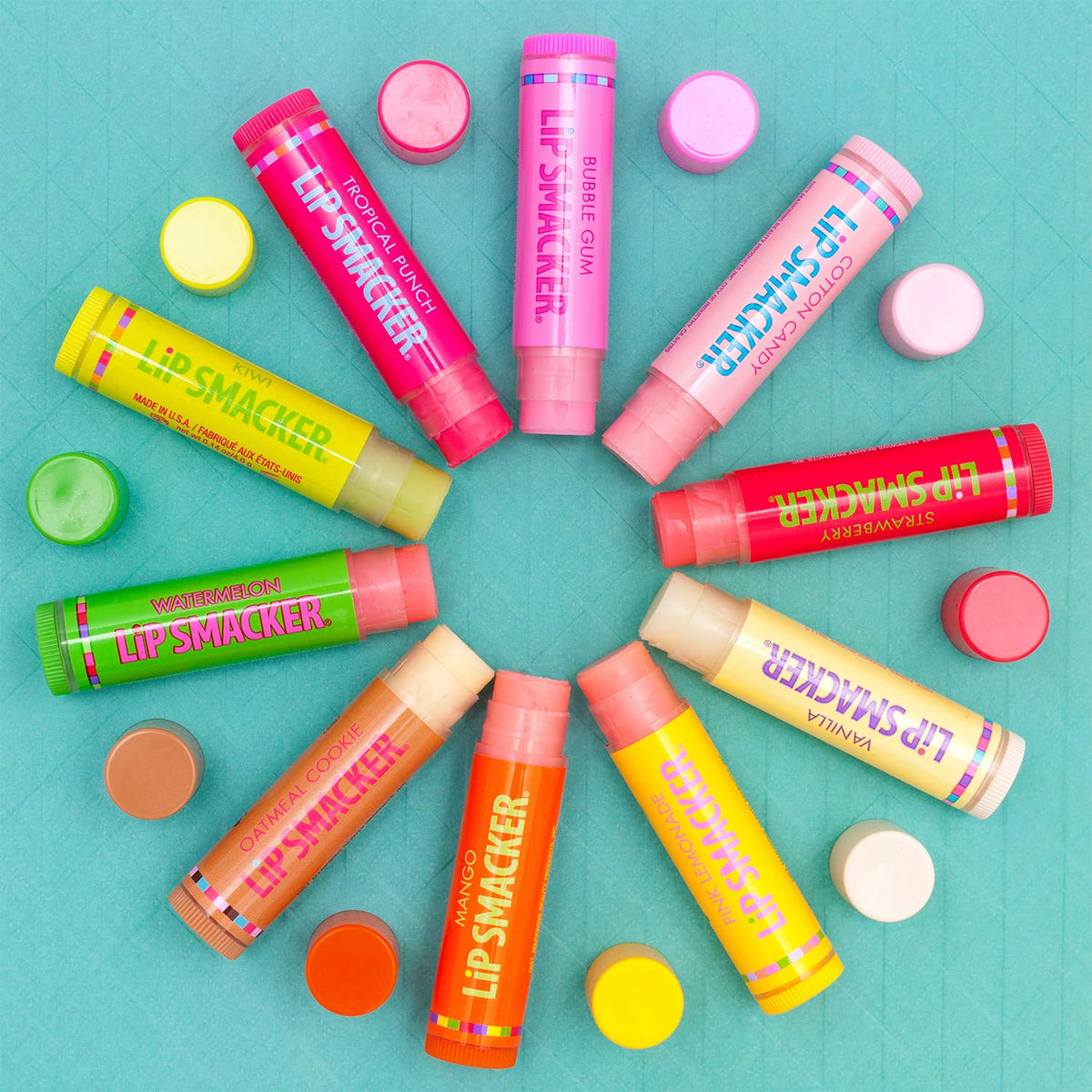 Close-up of Lip Smacker lip balm with glossy finish