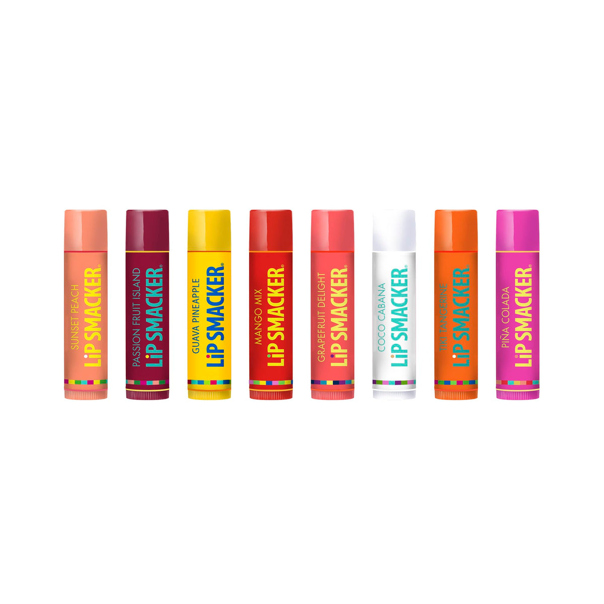 Close-up of Lip Smacker Passion Fruit Island lip balm