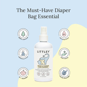 Close-up of LITTLEY hand cleanser spray nozzle