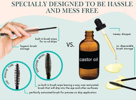 Close-up of Live Fraiche Lash Serum ingredients
