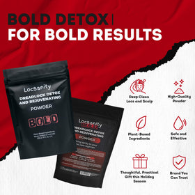 Close-up of Locsanity BOLD Locs Detox Powder texture