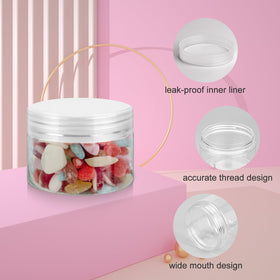 Close-up of Loretoy plastic jar lid and foam gasket