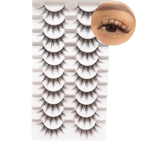 Close-up of Losha Manga Lashes 6D75 showing lash texture