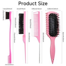 Close-up of LSKHJT ergonomic non-slip handle on curl defining brush