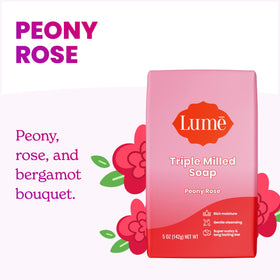 Close-up of Lume soap bar texture