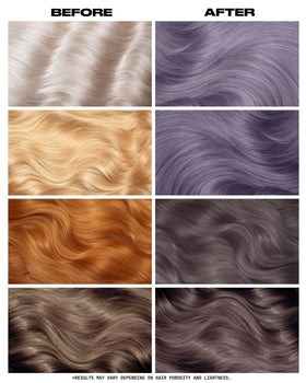 Close-up of Lunar Tides Silver Lining hair dye texture