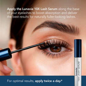 Close-up of Lunavia 10X Lash Serum applicator tip