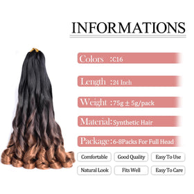 Close-up of Luoyudu French Curl Braiding Hair texture