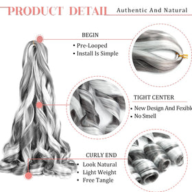Close-up of Luoyudu French Curly Braiding Hair texture