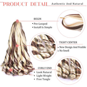 Close-up of Luoyudu French Curly Braiding Hair texture