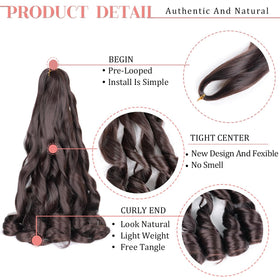 Close-up of Luoyudu French Curly Braiding Hair texture