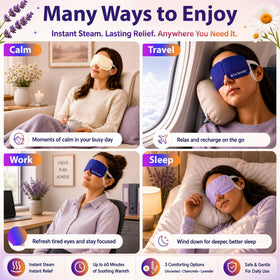 Close-up of Lure Essentials Chamomile steam eye mask