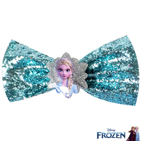 Close-up of LUV HER Frozen 2 Hair Bow with non-slip tie