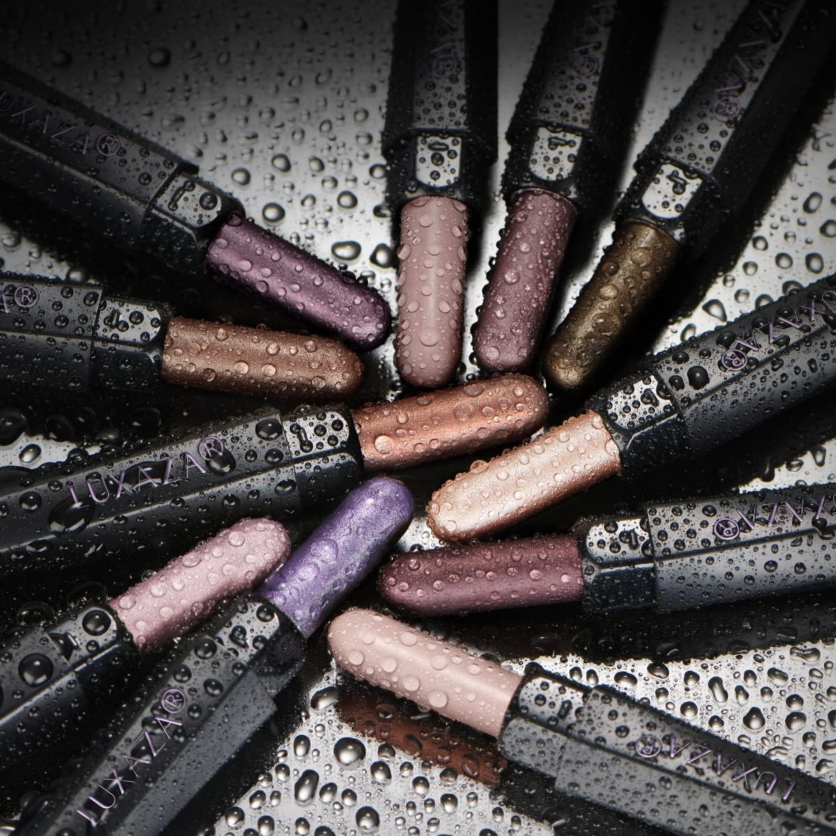 Close-up of LUXAZA PRO eyeshadow stick in neutral shade