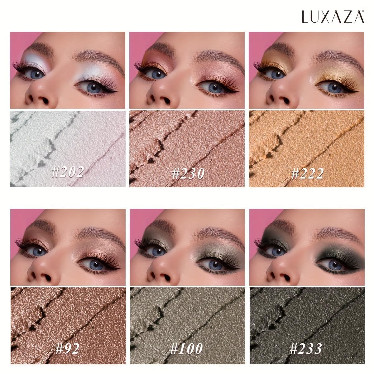 Close-up of LUXAZA PRO eyeshadow stick showing creamy texture