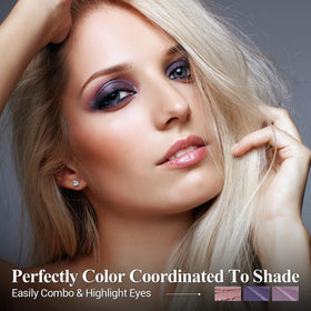 Close-up of LUXAZA PRO Purple Eyeshadow Stick with built-in brush