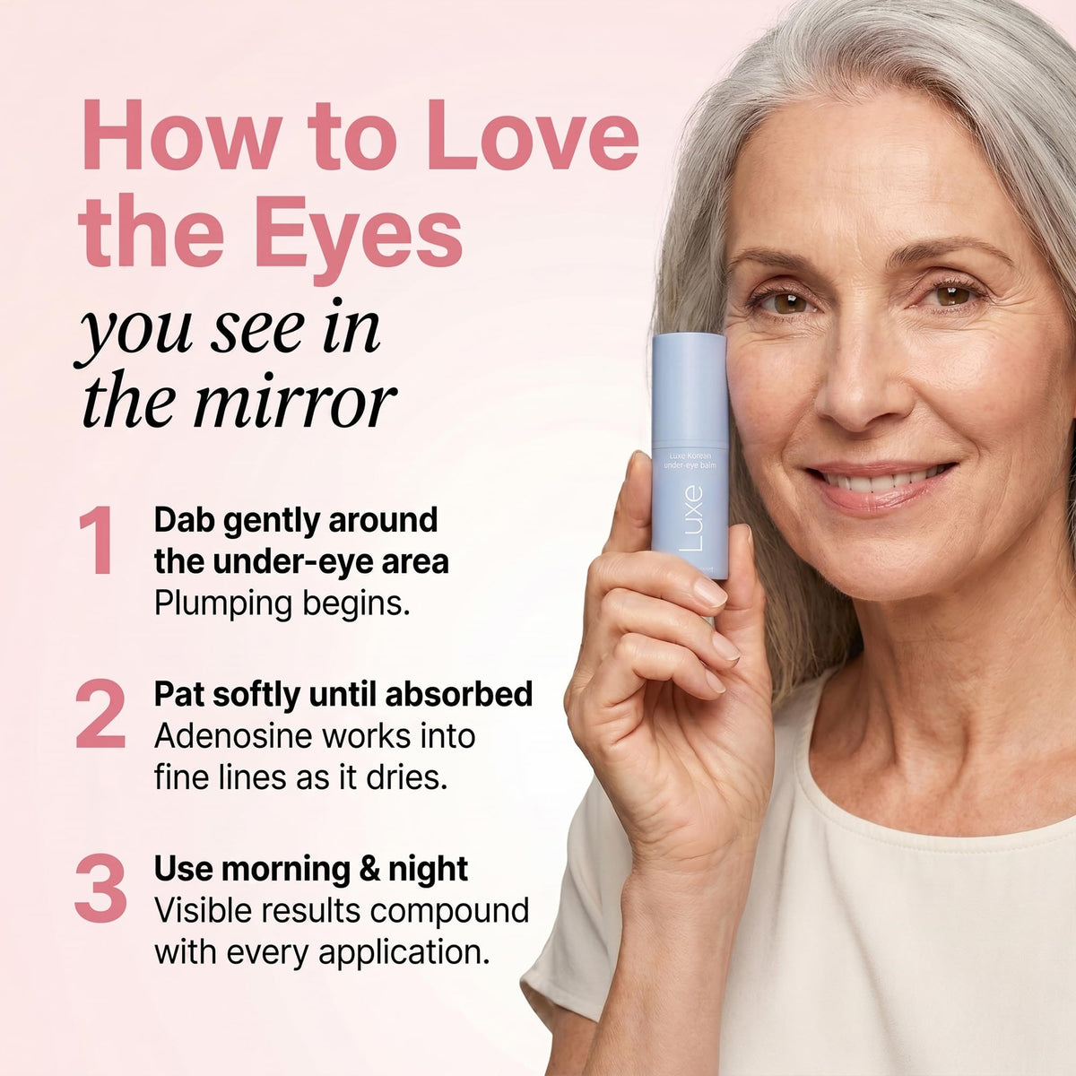 Close-up of Luxe Korean Under Eye Balm stick