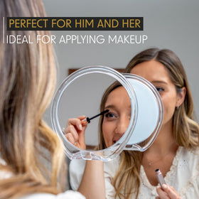 Close-up of Luxo Shower Mirror suction cup