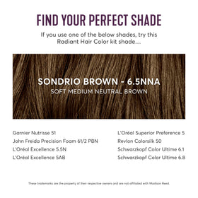 Close-up of Madison Reed hair color application process