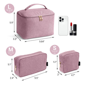 Close-up of MAGEFY large makeup bag with handle