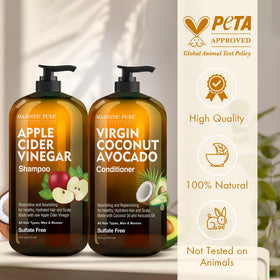 Close-up of Majestic Pure Apple Cider Vinegar Shampoo texture