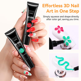 Close-up of Makartt 3D Nail Gel tube showing texture