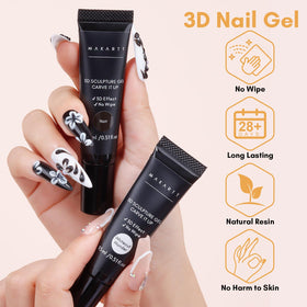Close-up of Makartt 3D Nail Gel white tube