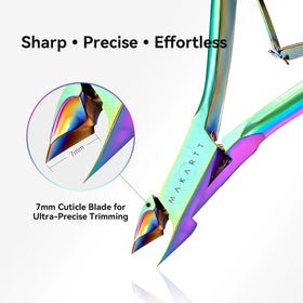 Close-up of Makartt cuticle nipper with sharp blade