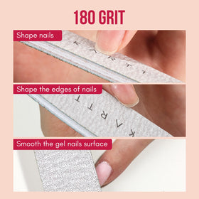 Close-up of Makartt nail file showing 180 grit side