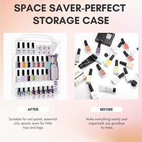 Close-up of Makartt nail polish organizer handle and latch