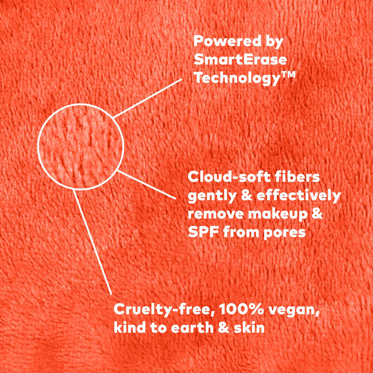 Close-up of MakeUp Eraser cloth showing soft texture