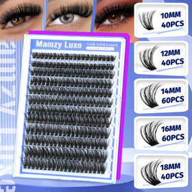 Close-up of Mamzy Luxe Lash Clusters individual lashes