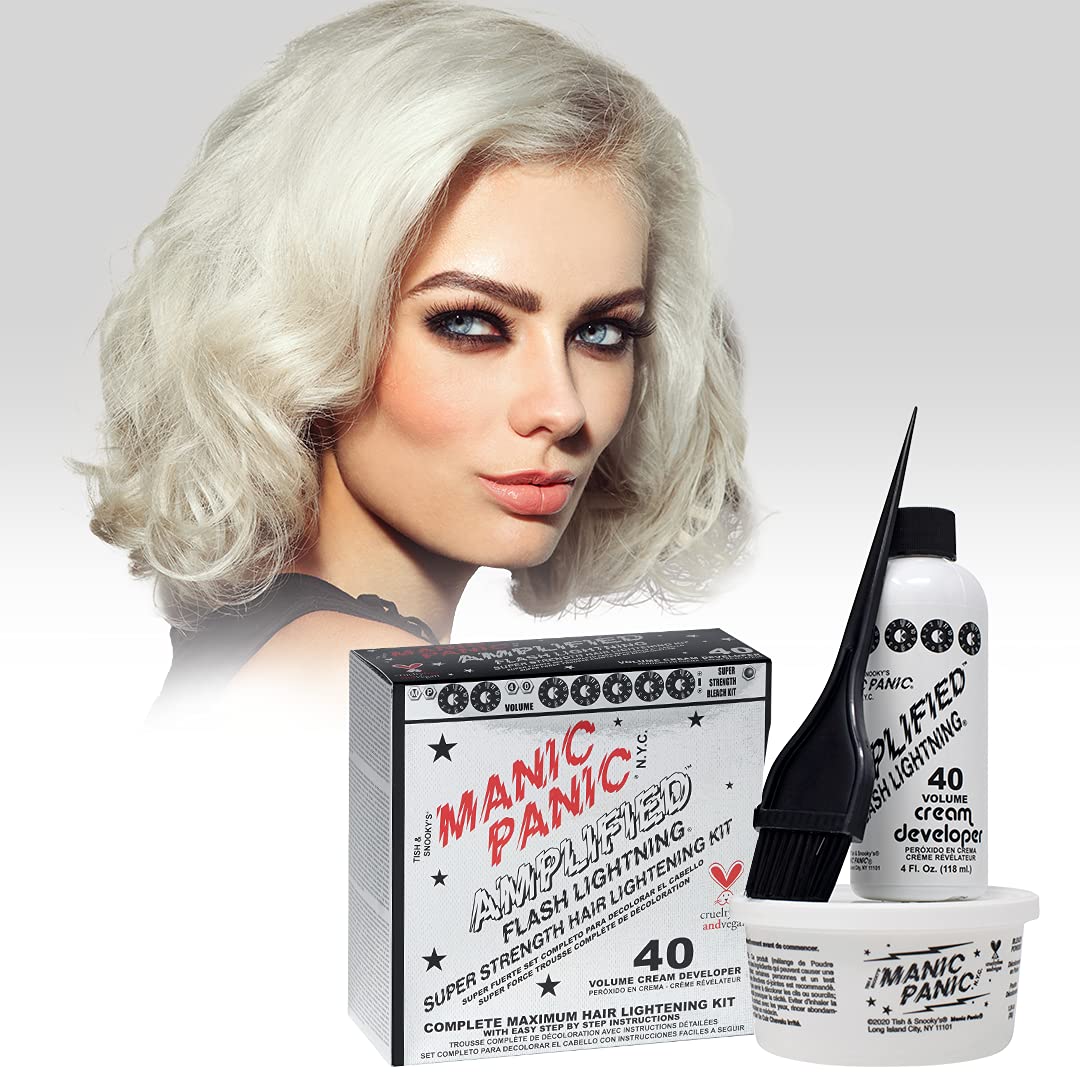 Close-up of MANIC PANIC bleaching powder package