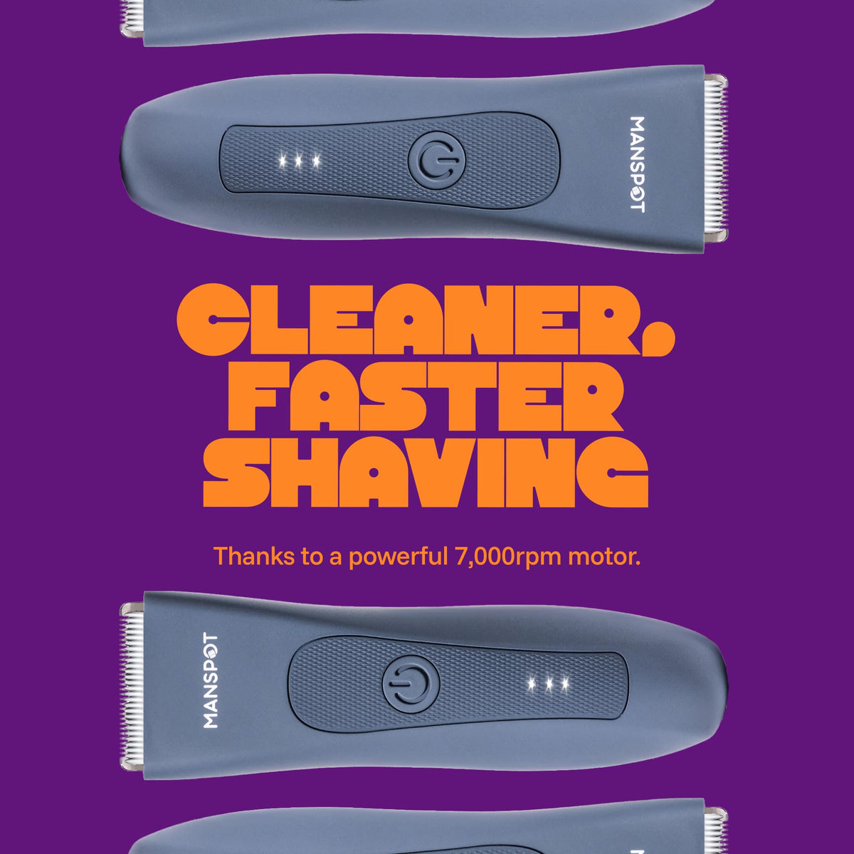 Close-up of MANSPOT trimmer blade