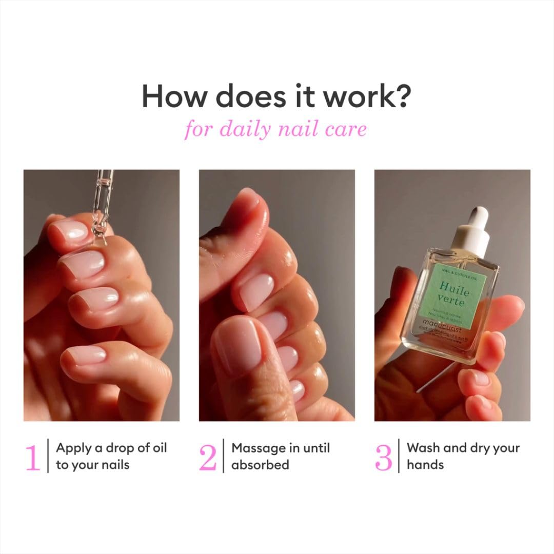 Close-up of Manucurist Green Oil Nail & Cuticle Oil texture