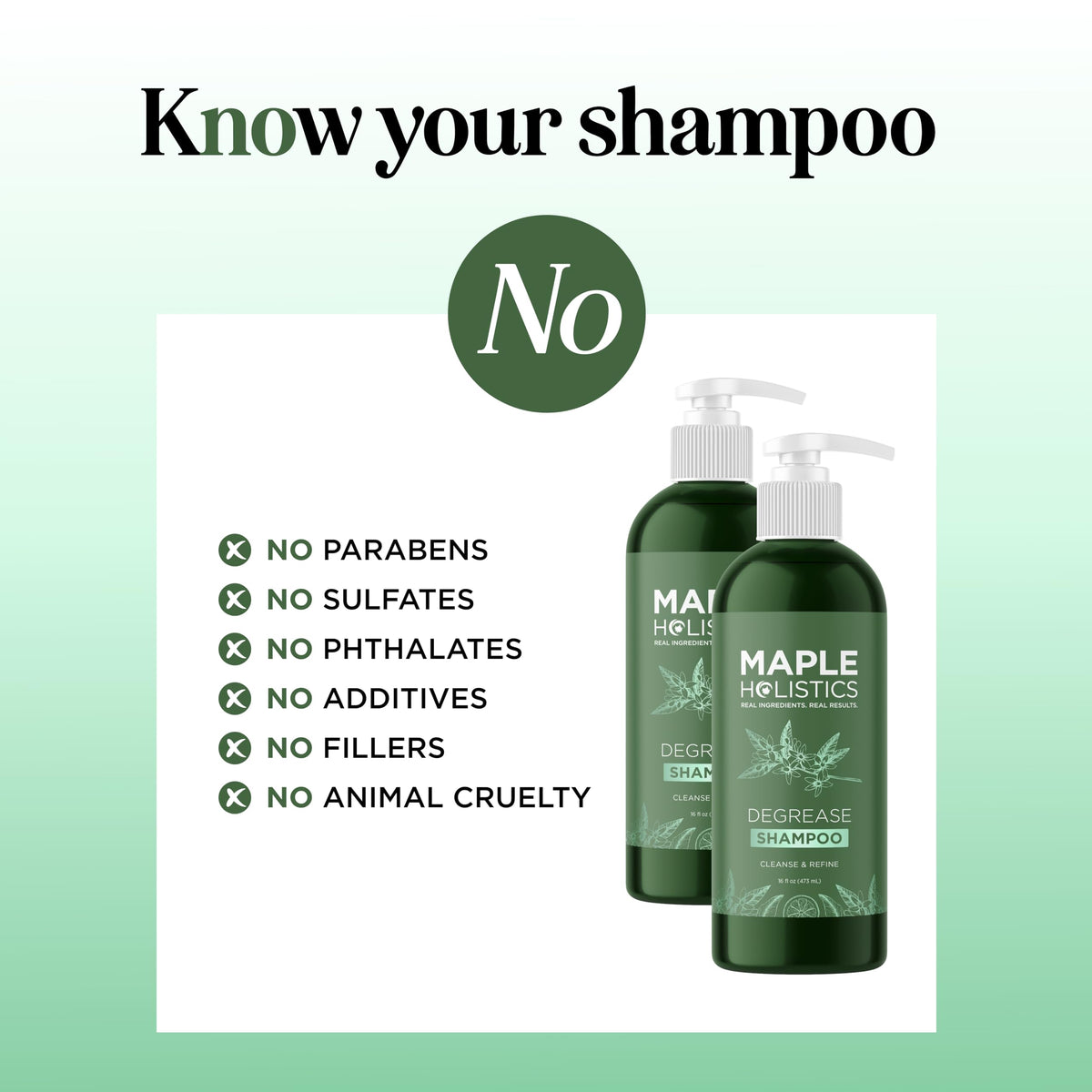 Close-up of Maple Holistics shampoo texture