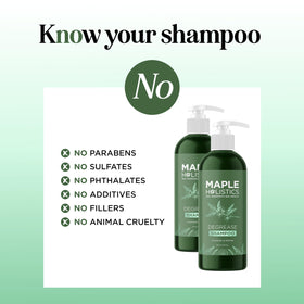 Close-up of Maple Holistics shampoo texture