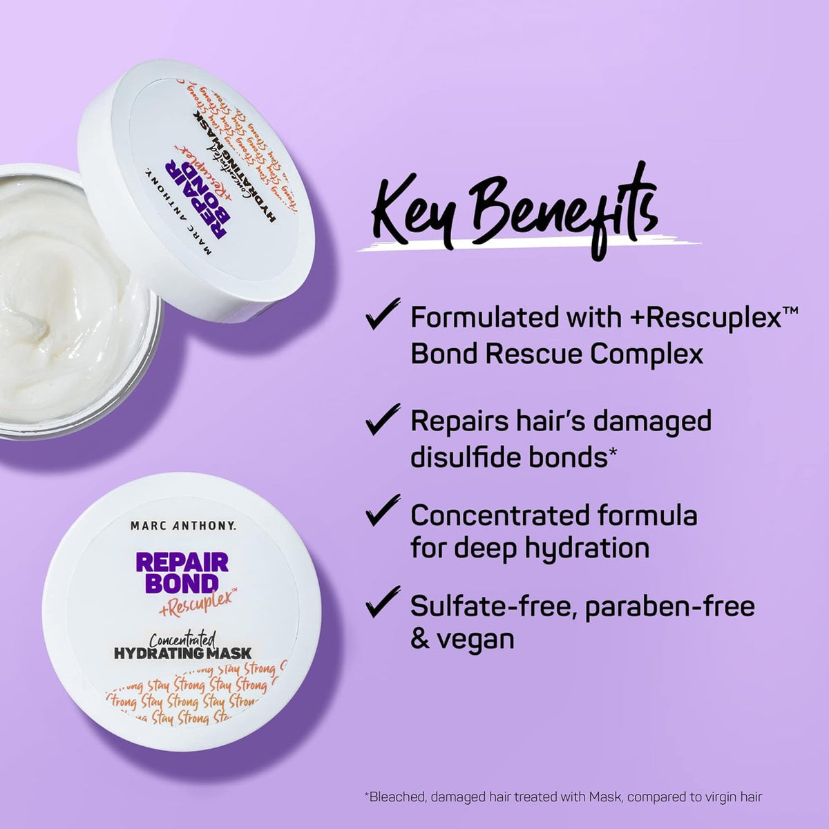 Close-up of Marc Anthony Repair Bond Hair Mask texture