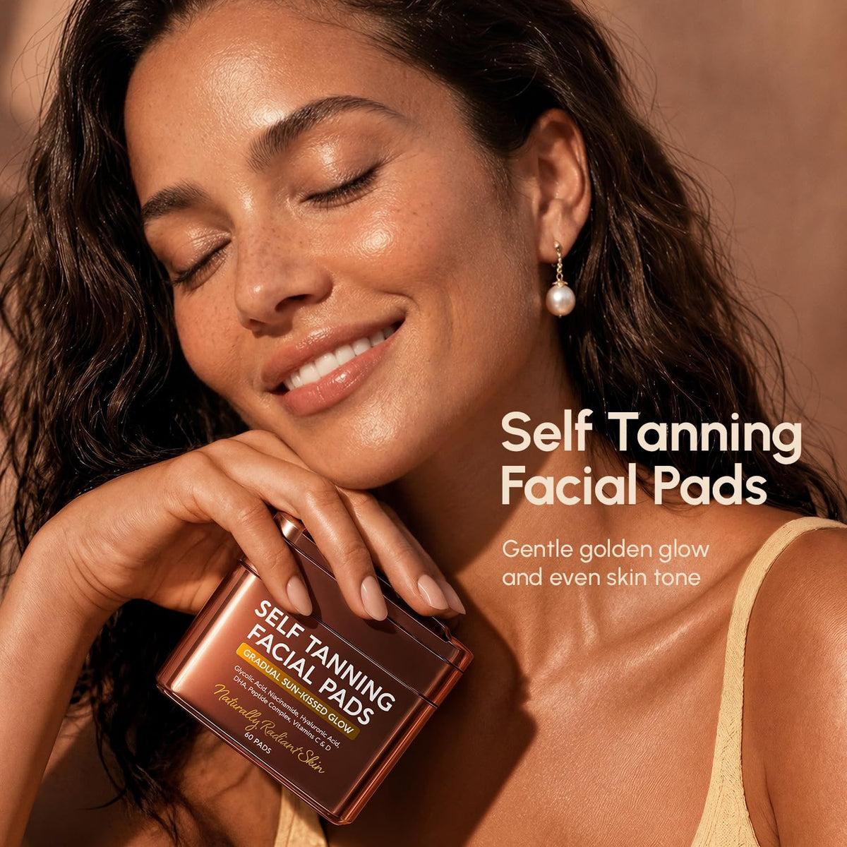 Close-up of MAREE Self Tanning Facial Pad texture