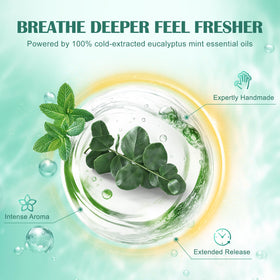 Close-up of Maybeluck Eucalyptus & Mint Shower Steamer tablet