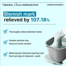 Close-up of MEDIHEAL Madecassoside Derma Modeling Pack contents
