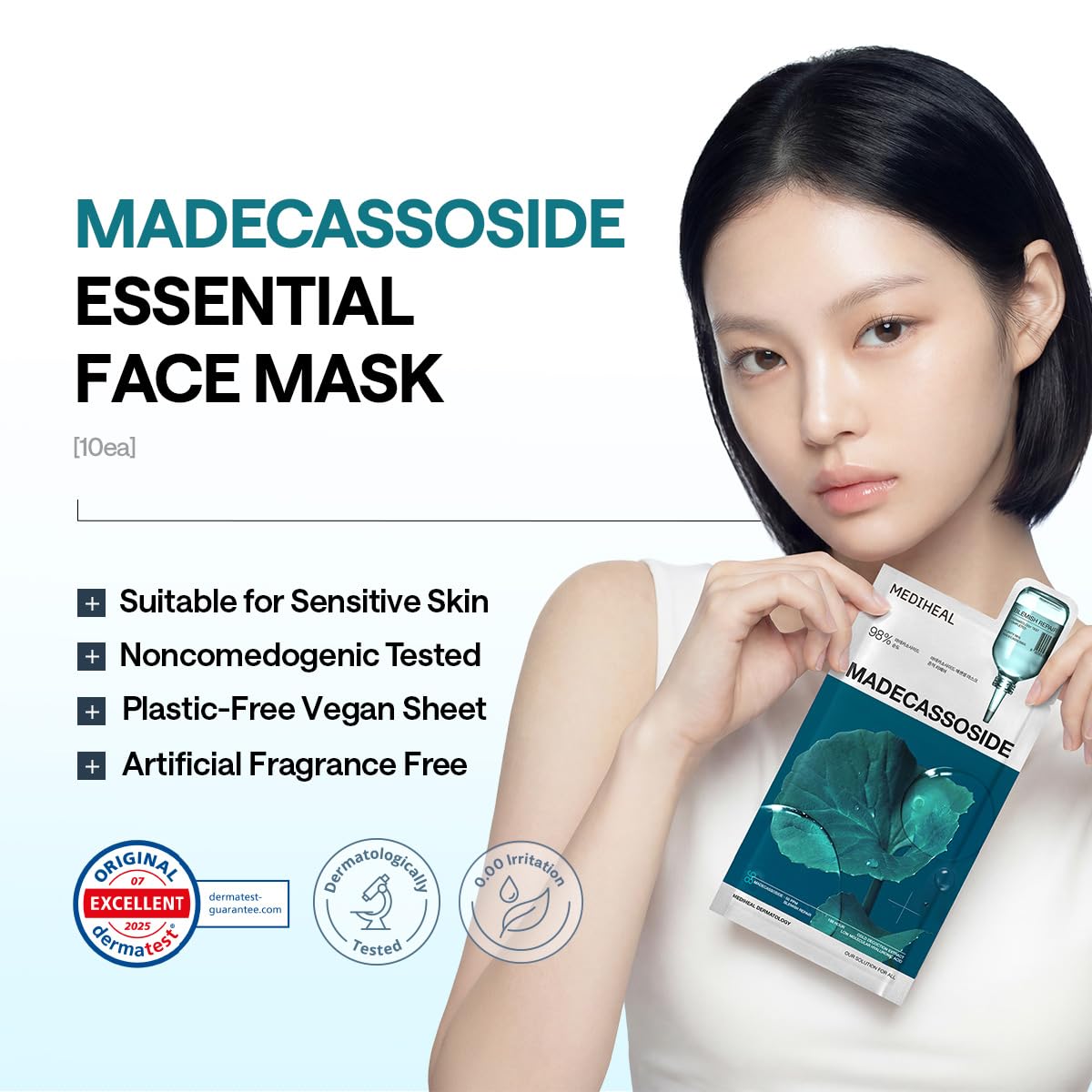 Close-up of MEDIHEAL Madecassoside Essential Face Sheet Mask texture