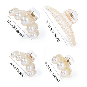 Close-up of Mehayi large pearl hair claw clip
